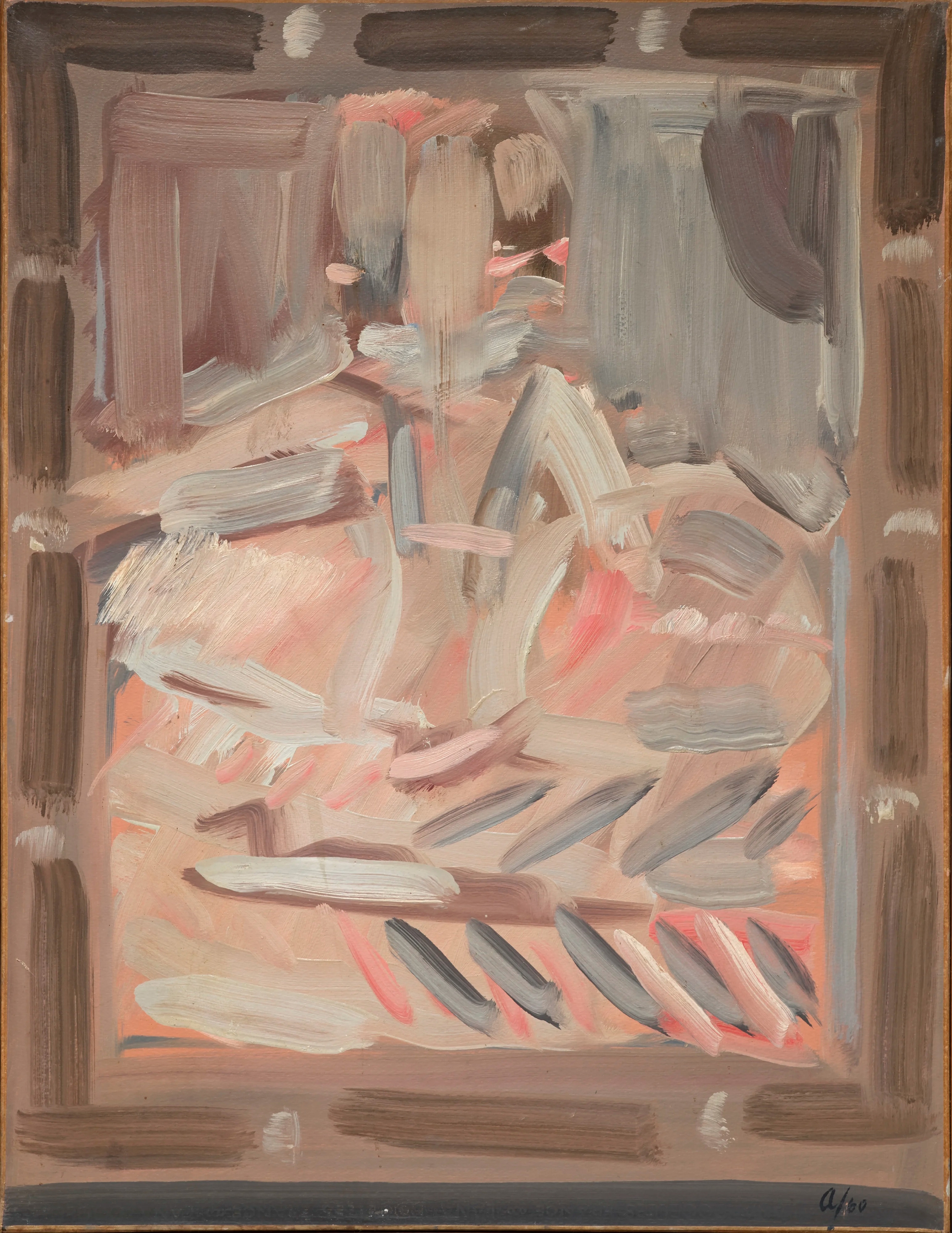 Artwork by Fermin Aguayo, FERMÍN AGUAYO (Burgos 1926 - París 1977) - Infante - Étude Numéro 6 (1960, Made of oil on paper