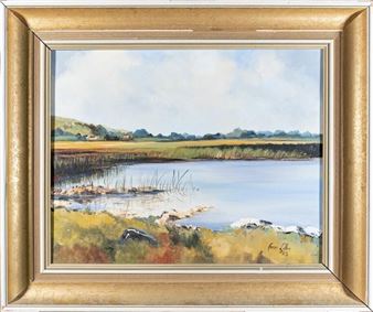 FINN LILLiS 'MARSH VIEW' OIL ON CANVAS - Finn Lillis