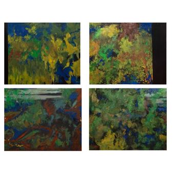 MIGUEL ÁNGEL MOSET (Cuenca 1953-2020) Reflejos en verde - Miguel Ángel Moset Aparicio