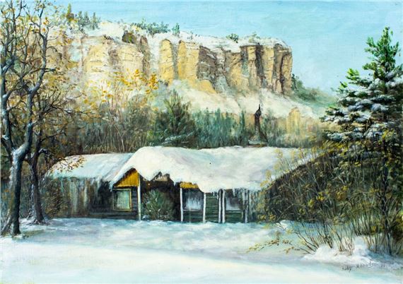 Ruby Rhoads | Winter Mountain Landscape (1977) | MutualArt