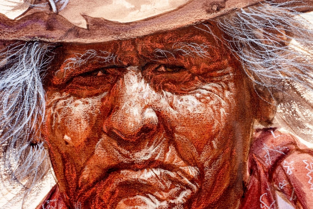 Ron Raymer | Portrait of Old Indian Man (1979) | MutualArt