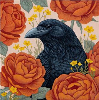 Vasilisa Romanenko’s Lush Portraits Wrap Common Birds in Decadent Patterns
