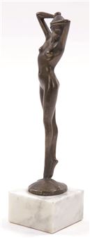 Guido*1950Weiblicher Akt.- Bronze/Marmor - Guido Mariani