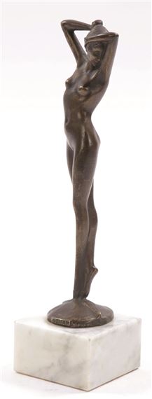 Guido*1950Weiblicher Akt.- Bronze/Marmor - Guido Mariani