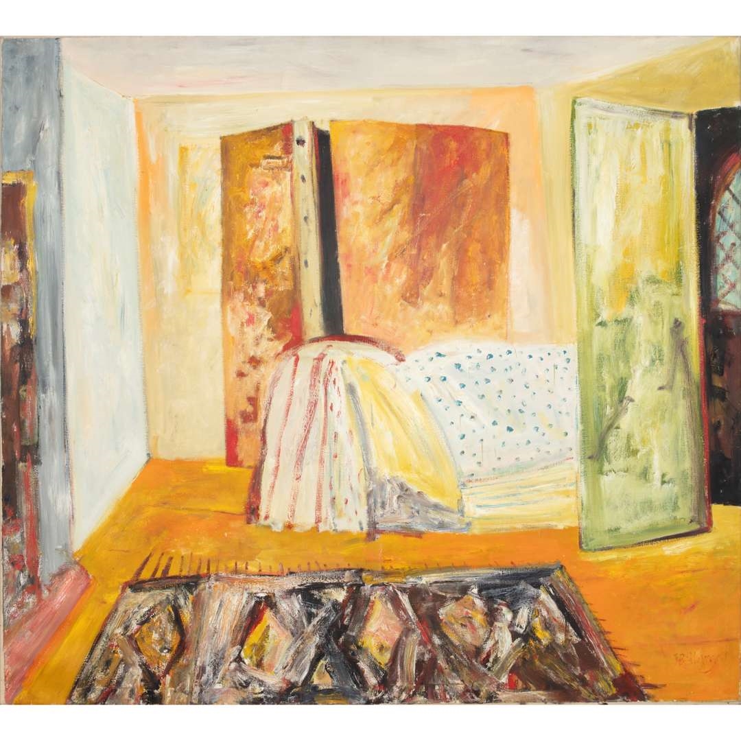 Artwork by John Bellany, INTERIOR VIEW - 1980, Made of oil on canvas