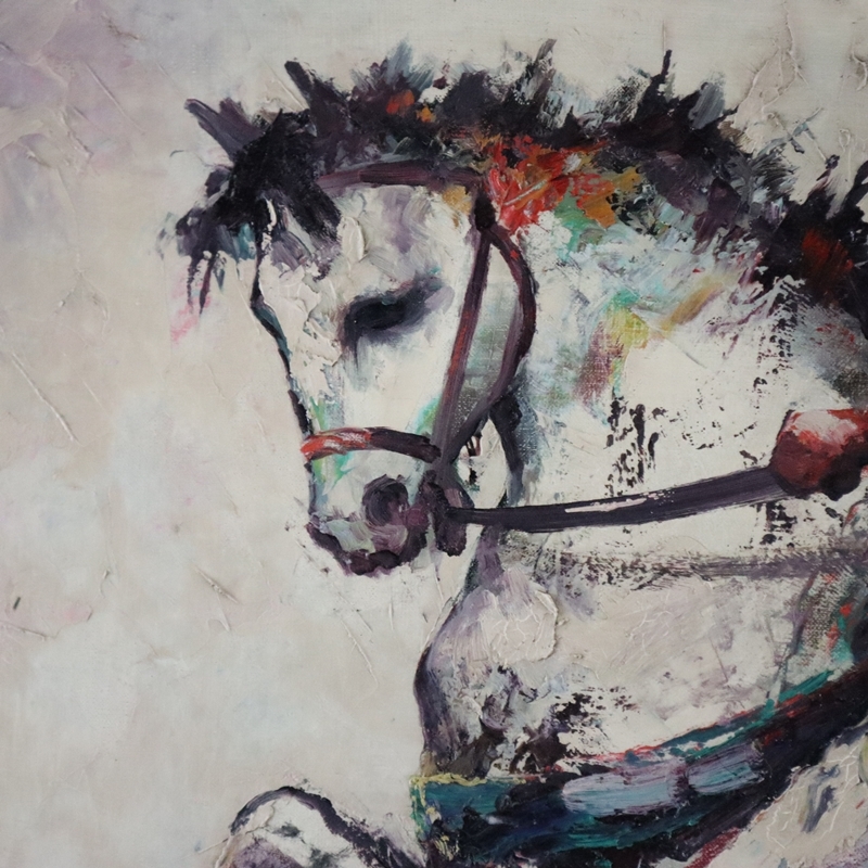 Artwork by Anoush Rahnavardkar, Orientalische Reiter in der Wüste, Made of oil on canvas