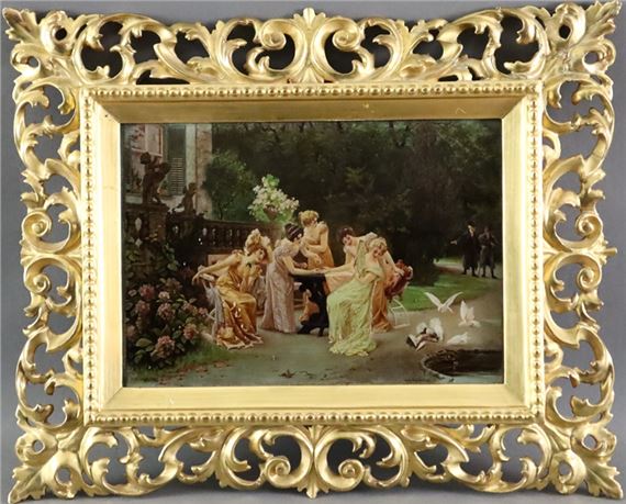 Crystoleum-Bild nach einem Gemälde von Hermann Vogler - Hermann Vogler