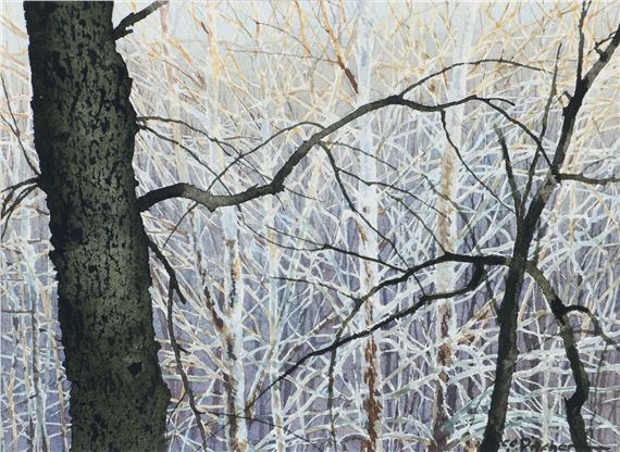 Charles Pitcher framed watercolor Crosslight by Charles Pitcher