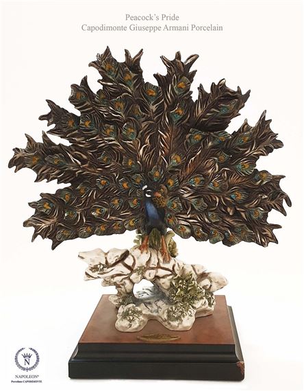 Peacock's Pride, A Capodimonte Giuseppe Armani Statue by Giuseppe Armani, 1997