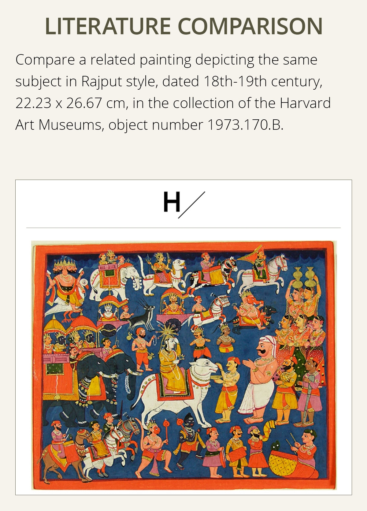Artwork by Indian School, 18th Century, A LARGE INDIAN PAINTING OF SHIVA ON NANDI IN A PROCESSION WITH OTHER DEITIES, Made of miniature