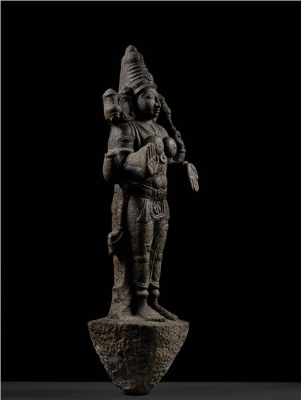 Parvati | A GRANITE FIGURE OF PARVATI, LATE CHOLA TO VIJAYANAGAR PERIOD ...