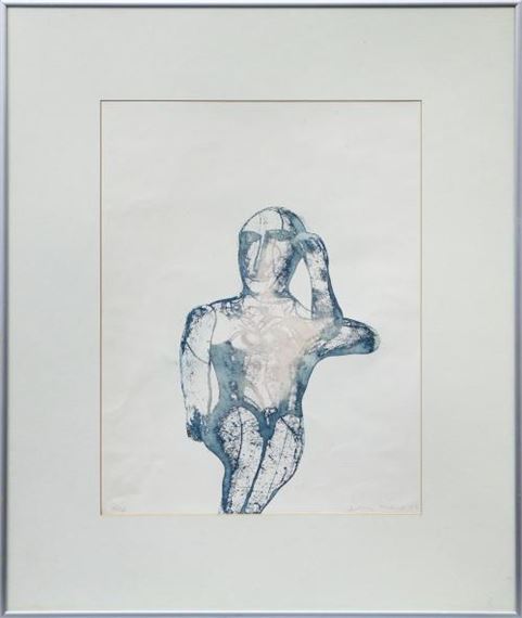 LITOGRAFÍA A COLOR PRUEBA DE AUTOR, FIGURA MASCULINA (1987 - Alfonso Fraile Alcalde