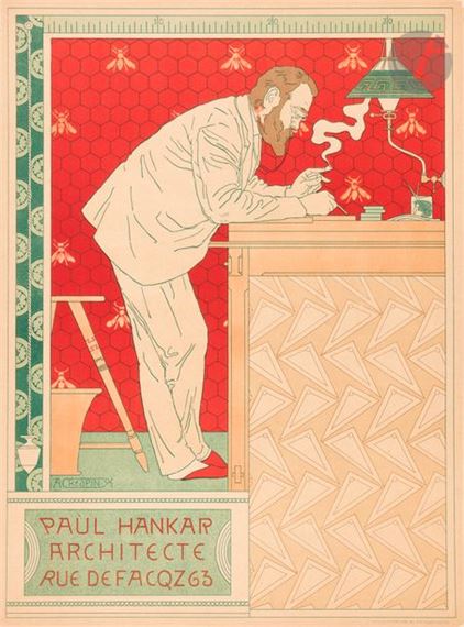 Paul Hankar by Adolphe Crespin, 1894
