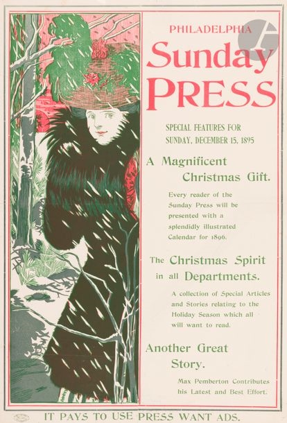 Artwork by George Reiter Brill, Philadelphia Sunday Press, Made of chromolithographs