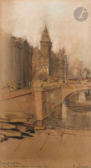 Reconstruction of Notre Dame Bridge, May 1911 by Charles Jouas, May 1911