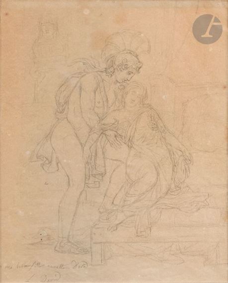 Double-sided study sheet for Mars and Rhea Silvia by Jacques-Louis David, 2002
