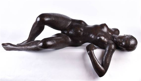 Large reclining figure by Stefan Reichmann, 1951