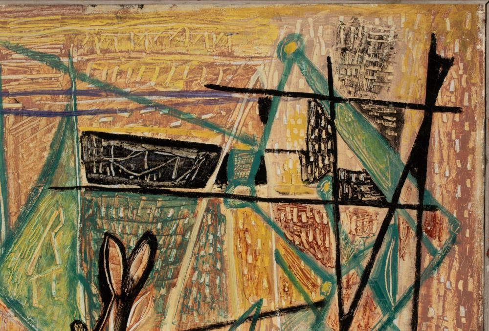 Artwork by Louis Schanker, OIL ON CANVAS ABSTRACTION, Made of oil on canvas