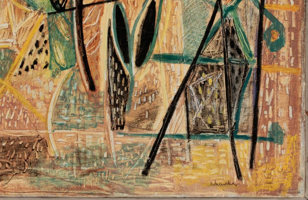 Artwork by Louis Schanker, OIL ON CANVAS ABSTRACTION, Made of oil on canvas