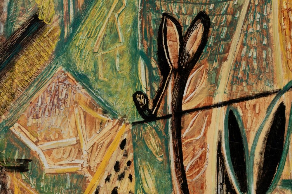 Artwork by Louis Schanker, OIL ON CANVAS ABSTRACTION, Made of oil on canvas