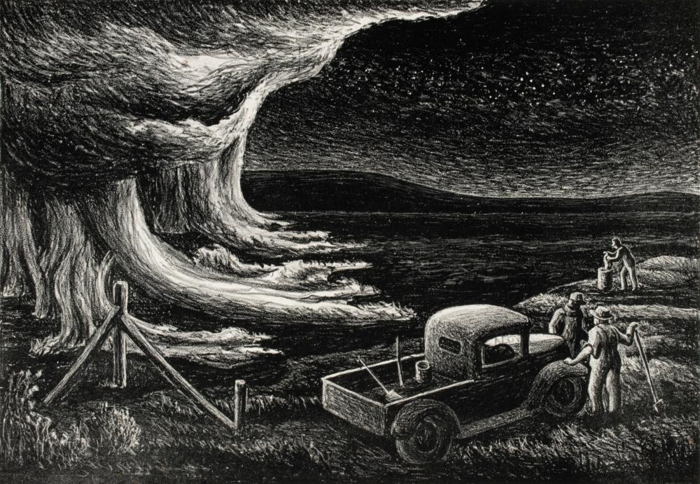 Aaron Gunn Pyle | AARON PYLE (1903-1972) PENCIL SIGNED LITHOGRAPH (1944 ...