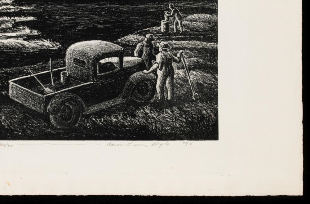 Aaron Gunn Pyle | AARON PYLE (1903-1972) PENCIL SIGNED LITHOGRAPH (1944 ...