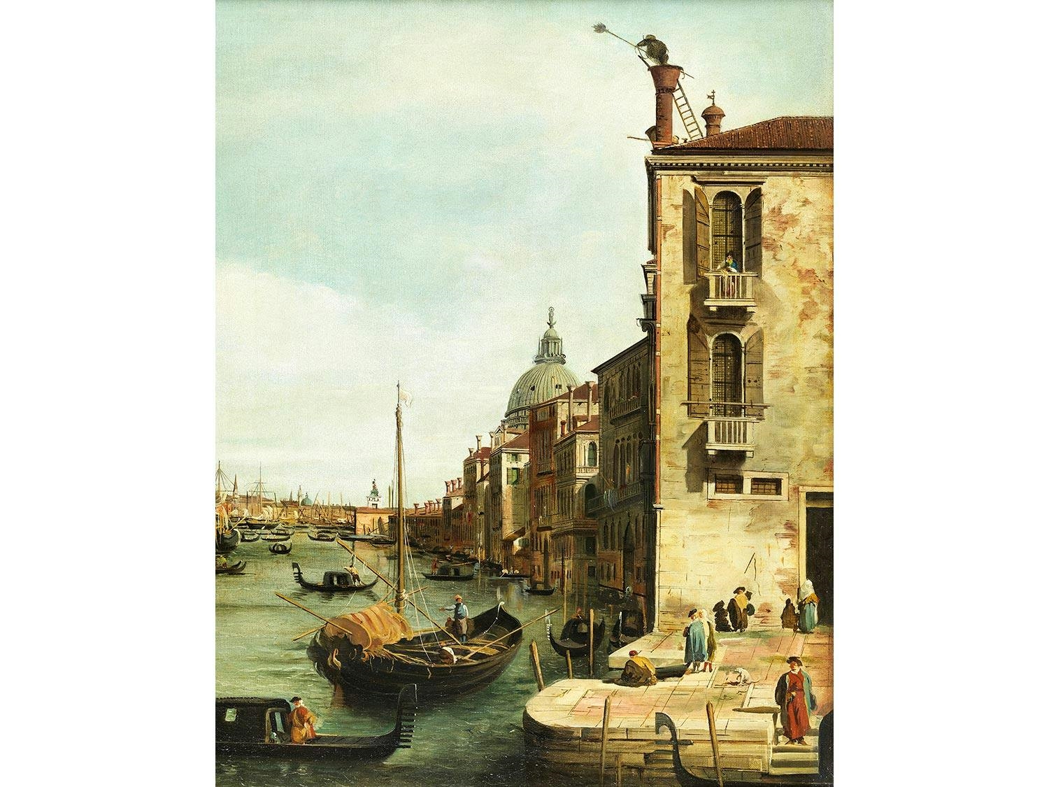Artwork by Canaletto, CANAL GRANDE BEI SAN VIO, Made of oil on canvas