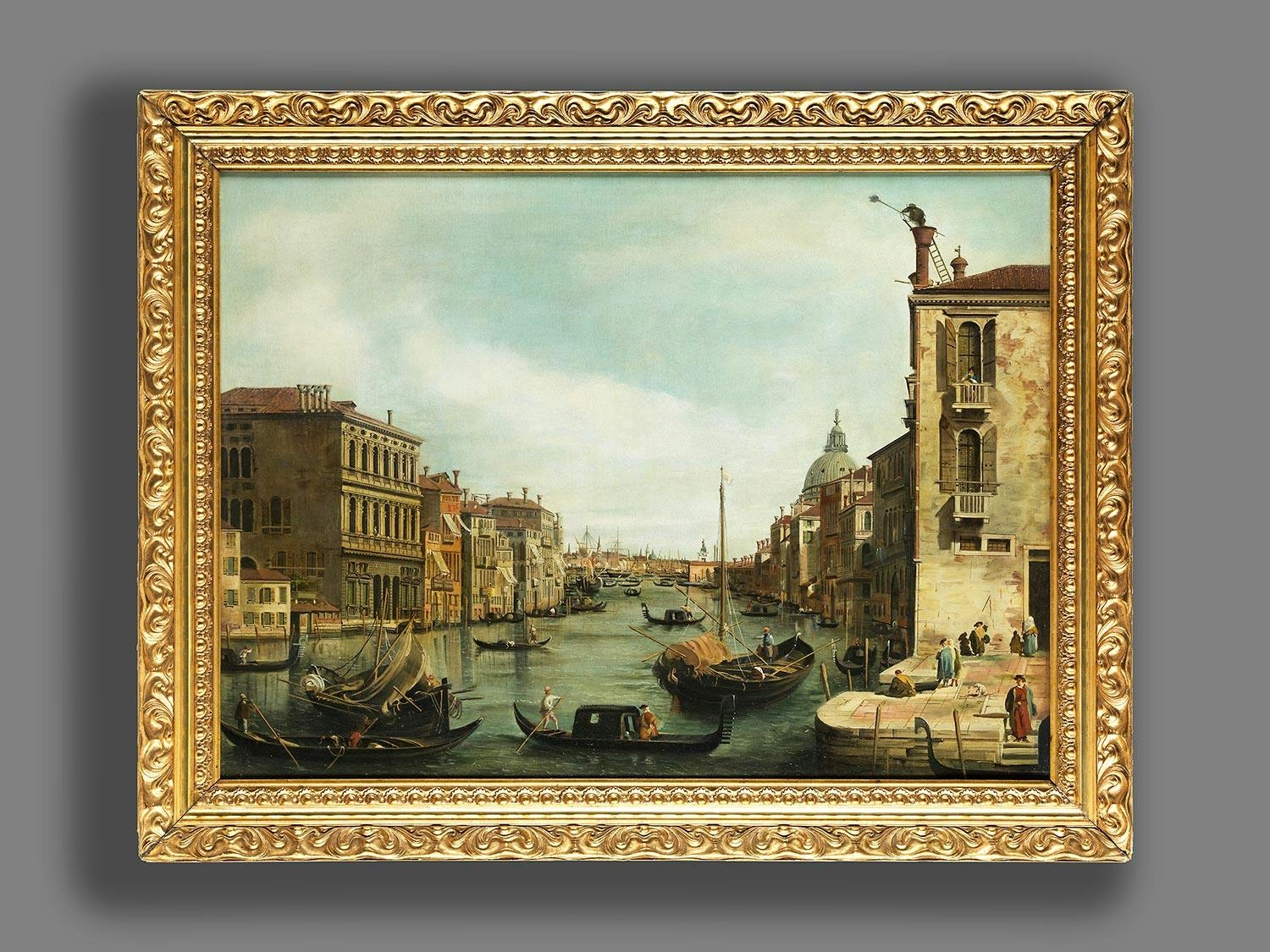 Artwork by Canaletto, CANAL GRANDE BEI SAN VIO, Made of oil on canvas