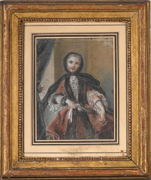 Artwork by Marianne Loir, Attributed to Marianne LOIR (1715-1783, Made of Black stone, red chalk, white