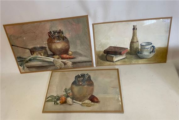 Lot of 3 watercolors