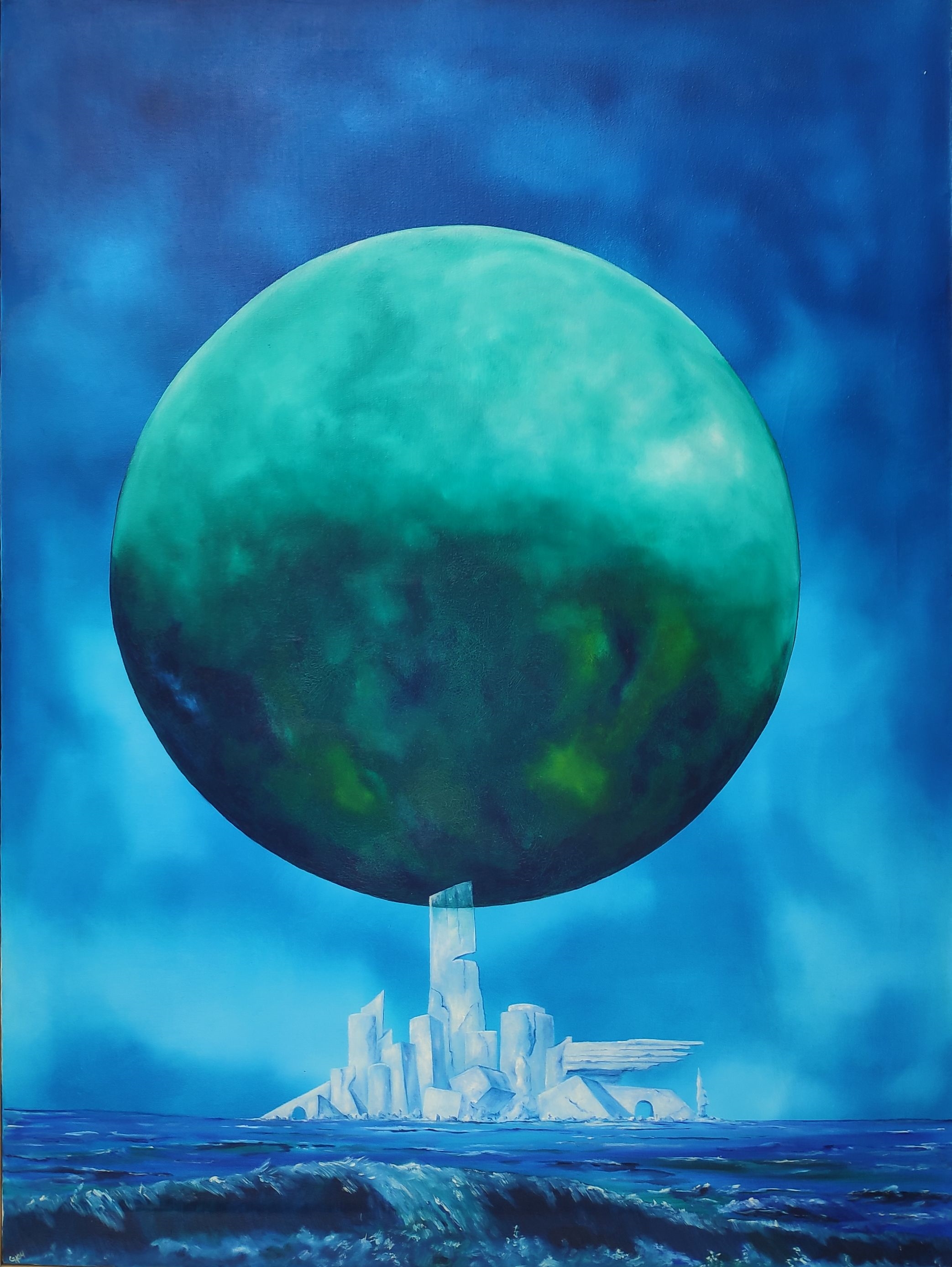 Artwork by Gerd Houdelet, Lavrion I, Made of Oil on canvas