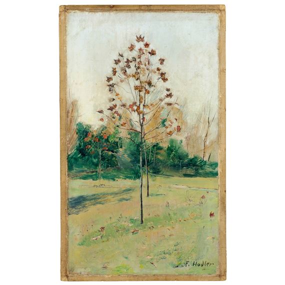 Bäumchen im Herbstlaub by Ferdinand Hodler, Circa 1891