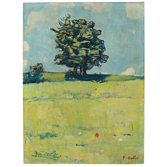 Landschaft mit Baum by Ferdinand Hodler, Circa 1893