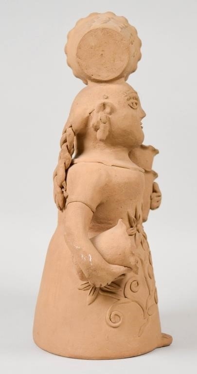 Artwork by Teodora Blanco Nunez, woman with baskets, Made of pottery