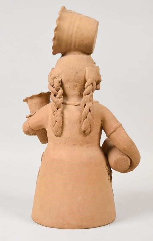 Artwork by Teodora Blanco Nunez, woman with baskets, Made of pottery