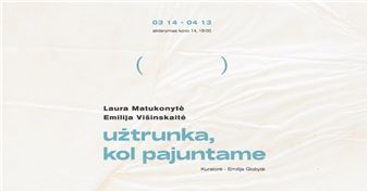 Laura Matukonytė & Emilija Višinskaitė: Sensing Takes Time - Galerija Meno Parkas, Kaunas