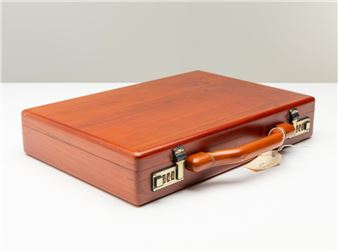 Wooden briefcase by Presto (L:44cm - Presto