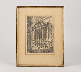 Financial Towers”-New York Stock Exchange. Bildmått: 23x16 - Emily Burling Waite