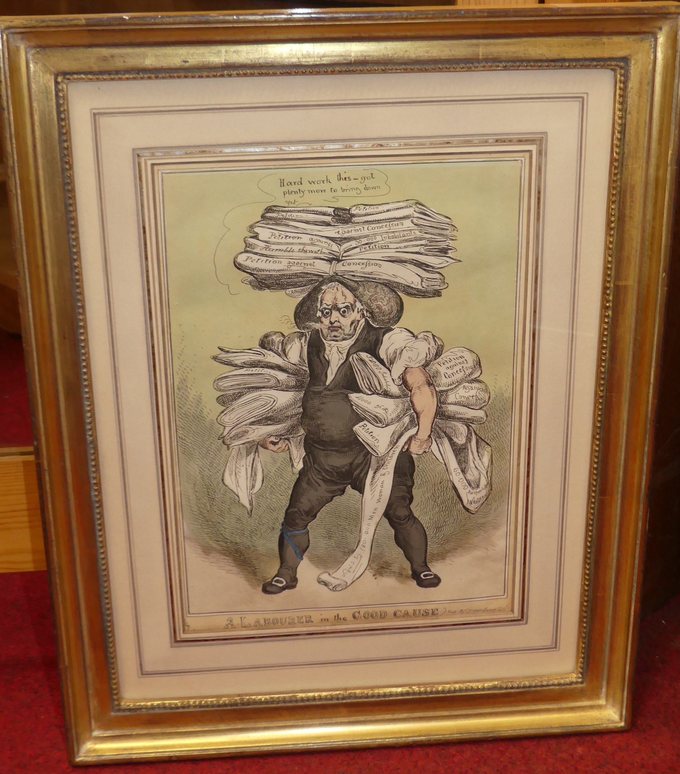 Artwork by James Gillray, Independence, Made of hand-coloured engraving