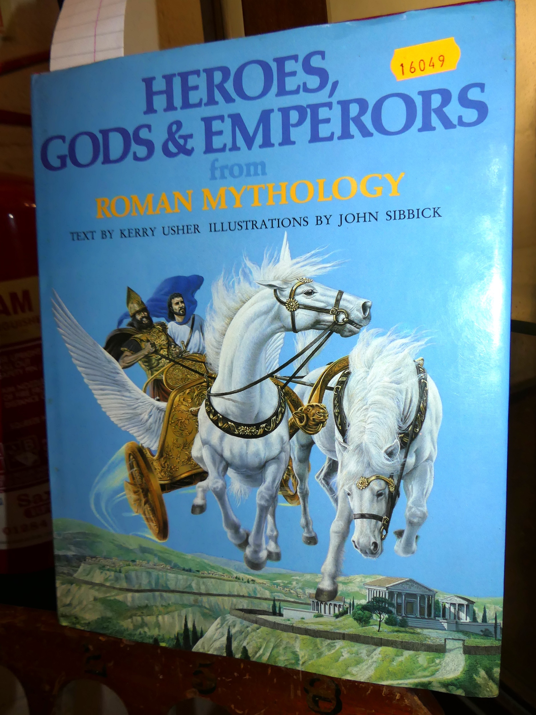 Artwork by John Sibbick, Aeneas with Sybil in the Underworld from Heroes, Gods & Emperors from Roman Mythology, Made of watercolour