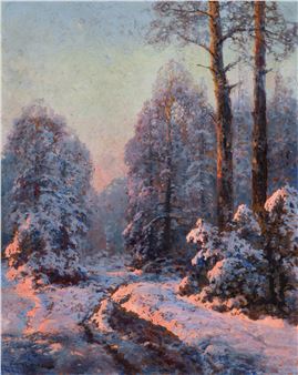 DROGA W ZIMOWYM LESIE - Wiktor Korecki