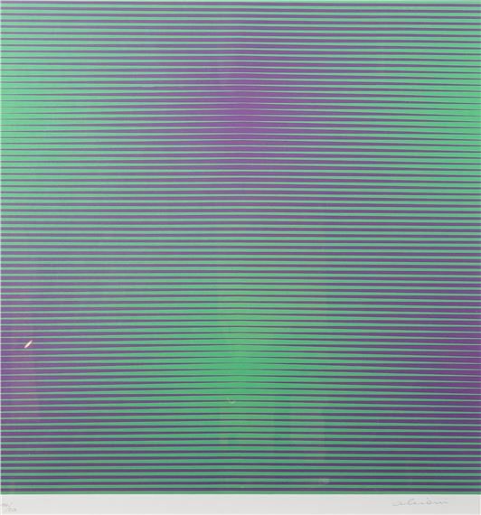 Sérigraphie Signée Getulio Alviani - Colorée, Numérotée Et Encadrée - Bon état