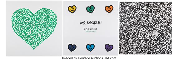 Mr. Doodle, Pop Heart - Pupple Love,2021 【公式通販】