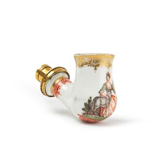 A Meissen Hausmaler pipe bowl, third-quarter 18th century - F.F. Mayer