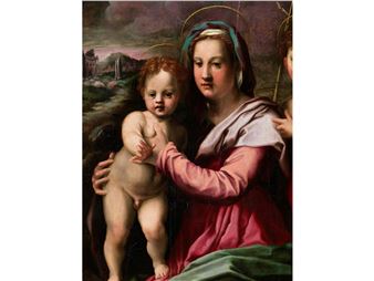 MARIA MIT CHRISTUS UND DEM JOHANNESKNABEN - Ridolfo Ghirlandaio