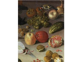 STILLLEBEN MIT FRÜCHTEN, VÖGELN UND EINEM MESSER - Georg Flegel