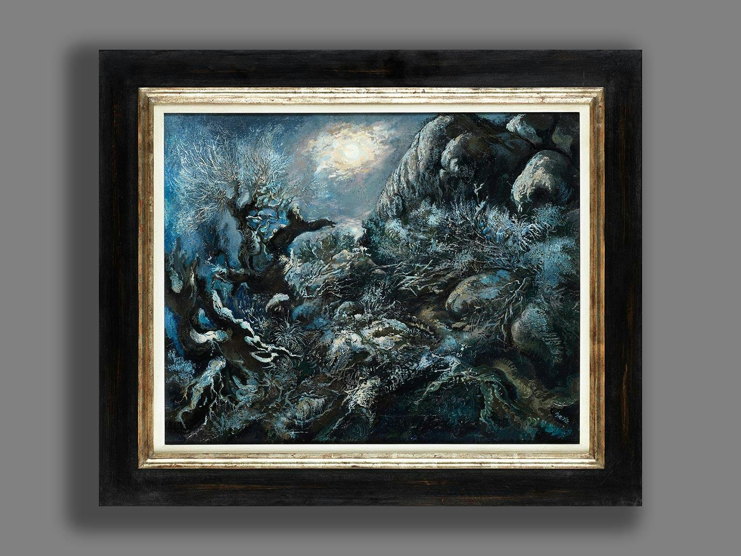 Artwork by George Grosz, MONDLICHT, 1936, Made of Öl auf Leinwand