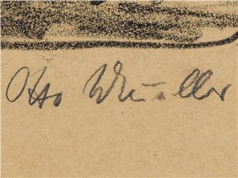 MÄDCHENAKT VOR DEM SPIEGEL, 1924 - Otto Mueller