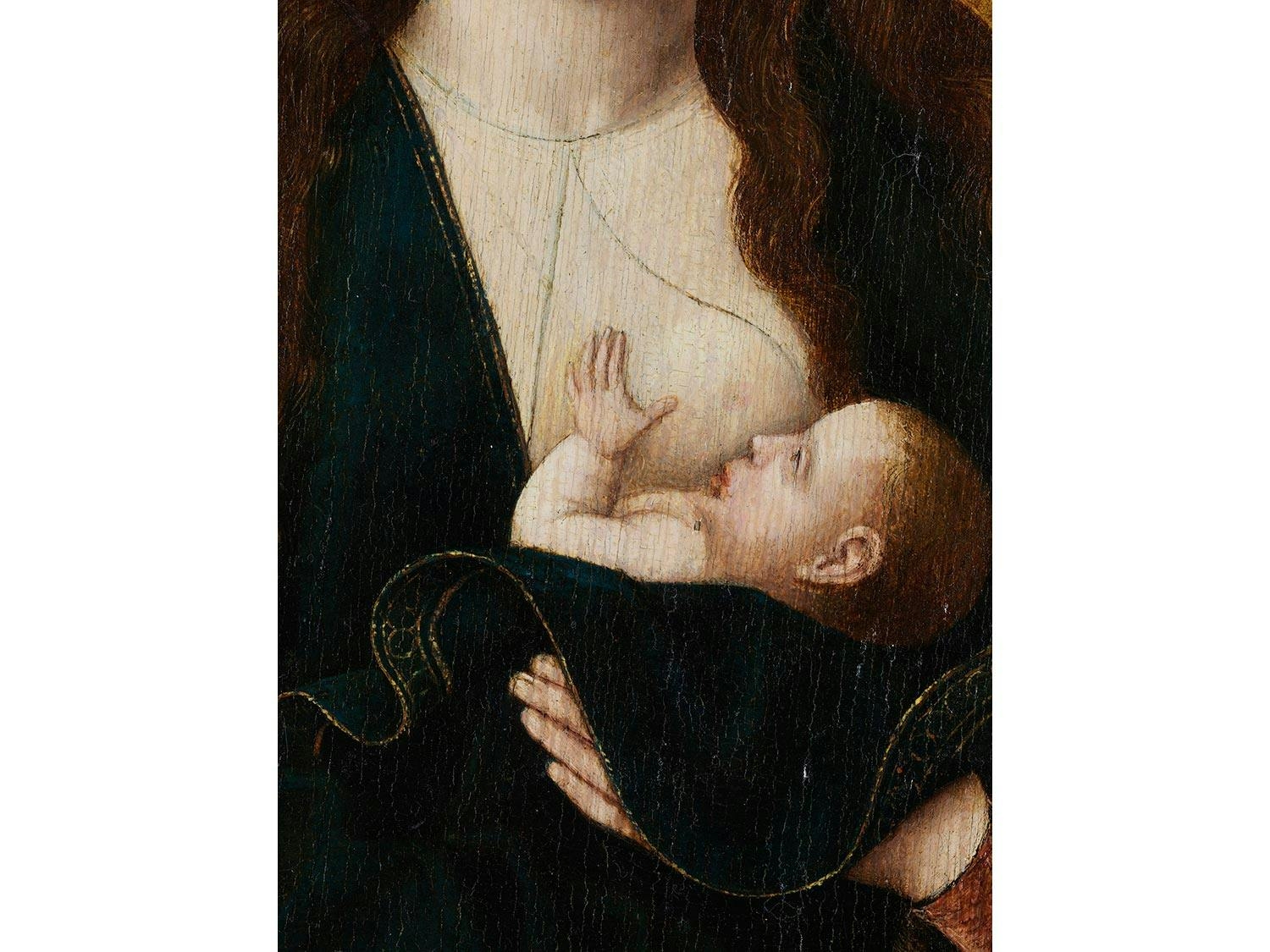 Artwork by Dieric Bouts the Elder, MARIA LACTANS, Made of oil on wood