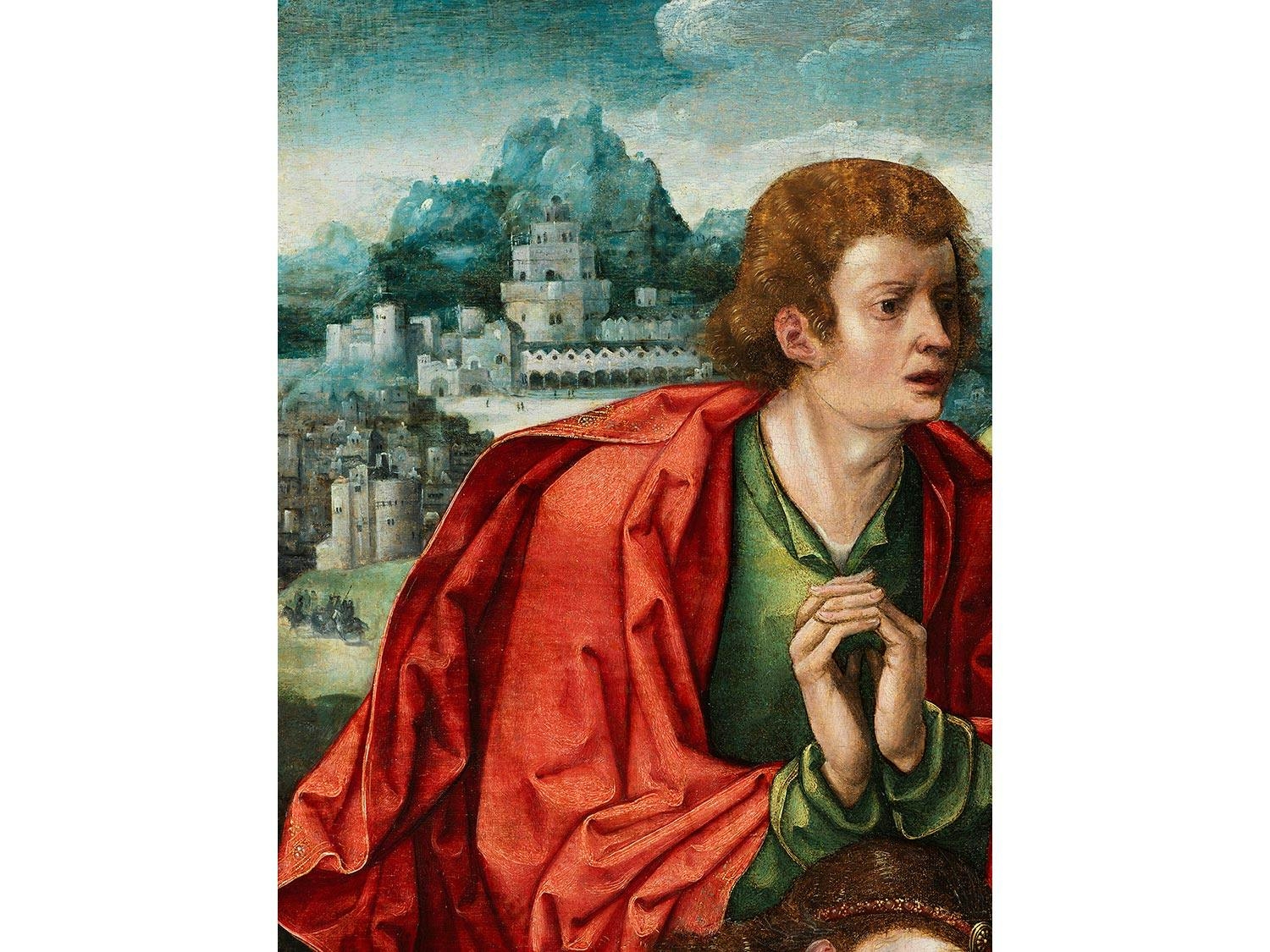 Artwork by Adriaen van Overbeke, BEWEINUNG CHRISTI, Made of oil on wood